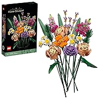 LEGO Botanicals Bouquet di Fiori - Kit di Piante Artificiali da Interno con 15 Steli