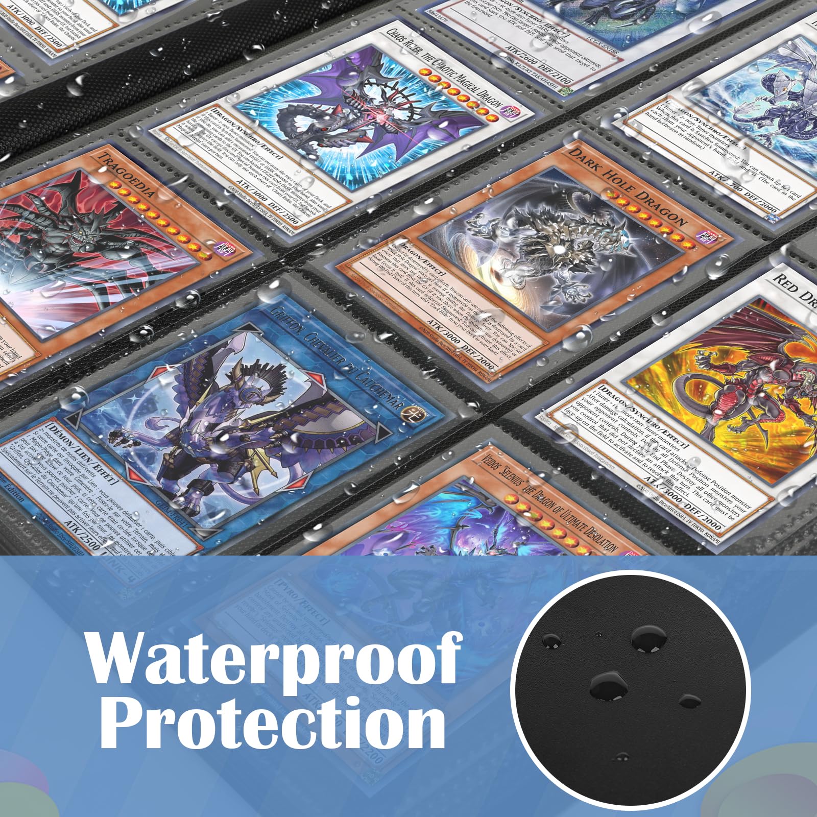 ALBUM RACCOGLITORE PER carte pokemon yu gi oh one piece Ultra Pro blu 4 tasche EUR 6,90
