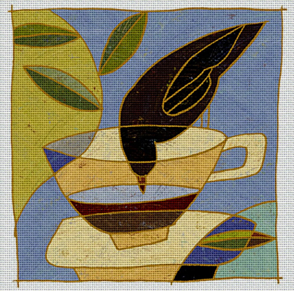 Art Needlepoint Drinking Bird Cup by Traci O'Very-Covey