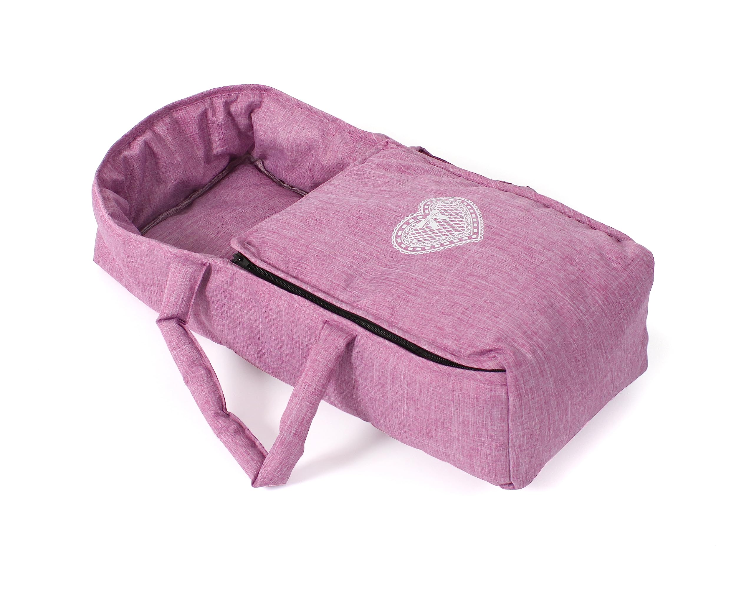 Bayer Chic 2000® wózek dla lalek Jara 3 w 1, różowy, składany, uchwyt z regulacją wysokości 47-78 cm, torba transportowa, lalki do 52 cm, 4-8 J.