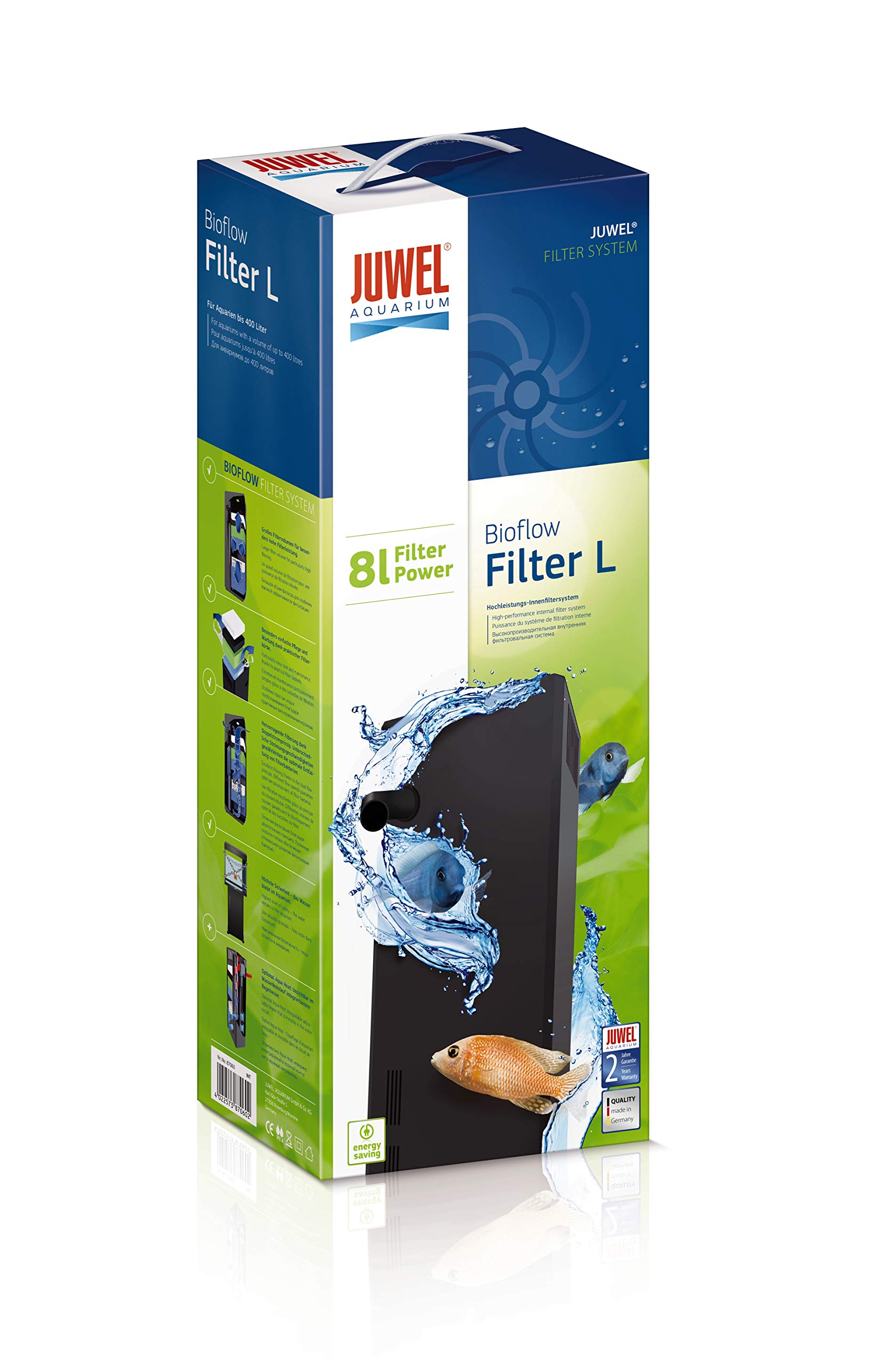 Juwel Aquarium - Bioflow wewnętrzny system filtrów L – pasuje do akwariów o wysokości od 60 cm, do 400 litrów