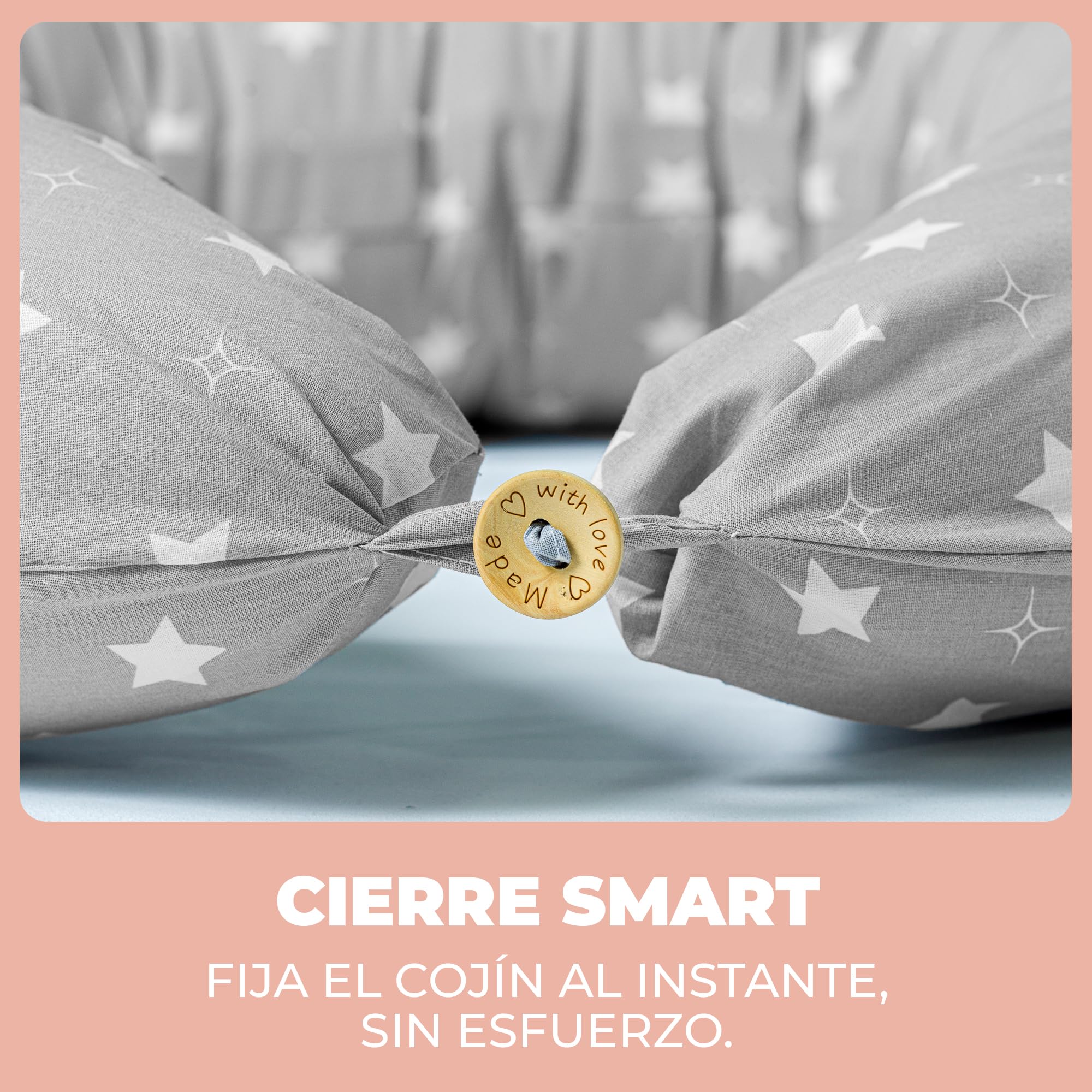 Almohada Embarazada y Cojin Lactancia Bebe para Dormir XXL Idea Regalo para Nuevas Mamás con Funda de 100% Algodón Almohada Multifuncional para Apoyo Espalda y Relleno Suave Accesorio de Maternidad