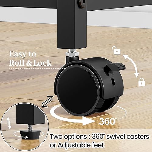 Miniatura 9 de Homedawn Cesta de lavandería, cesta de lavandería, clasificador de ropa con 2 bolsas extraíbles y extraíbles, estante, almacenamiento de lavandería