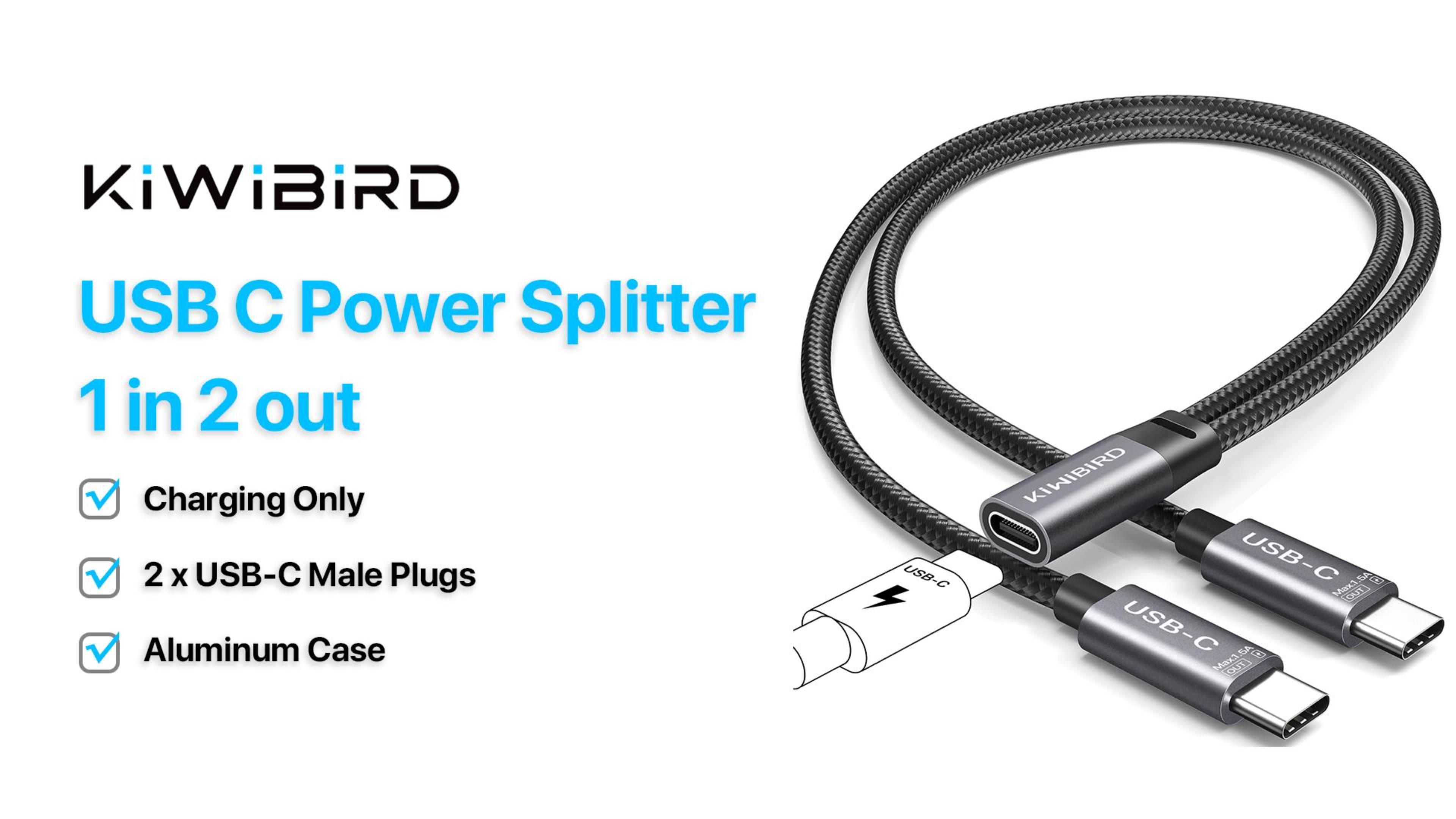 Amazon.com: KiwiBird USB C Splitter Charging, USB C Y Splitter