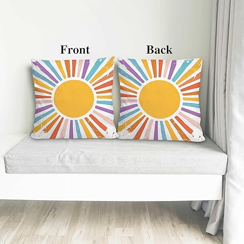 Miniatura 4 de Funda de almohada decorativa de 18 x 18 pulgadas, 1 paquete de doble cara, regalos de salud mental boho para niños, sala de juegos, escuela,