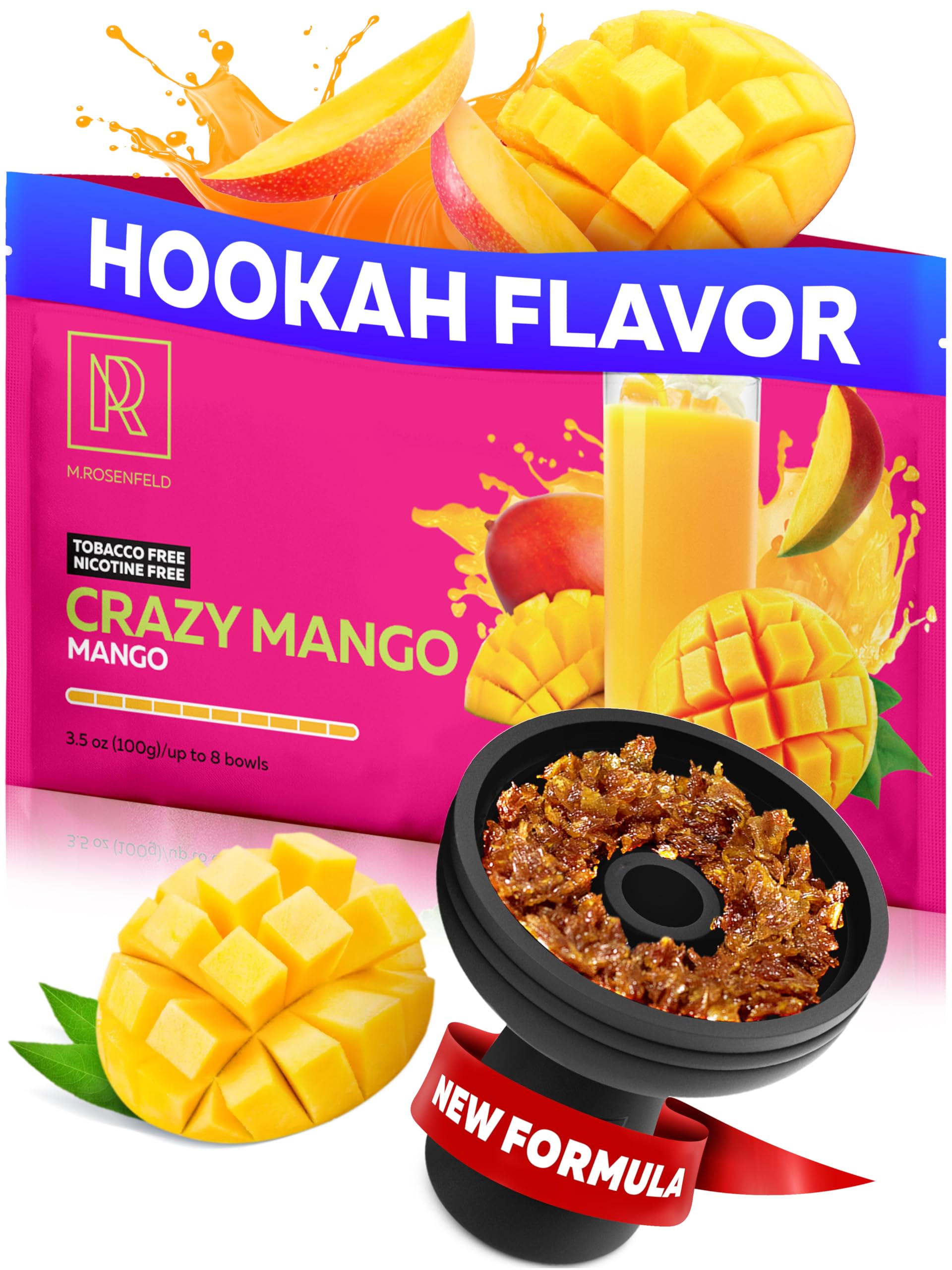 Amazon.com: Crazy Mango Shisha Hookah Flavors  3.5 oz (100g) Tobacco Free  & Nicotine Free Shisha  Premium Non-Tobacco Hookah Flavors  Long-Lasting  & Rich Smoke : Health & Household