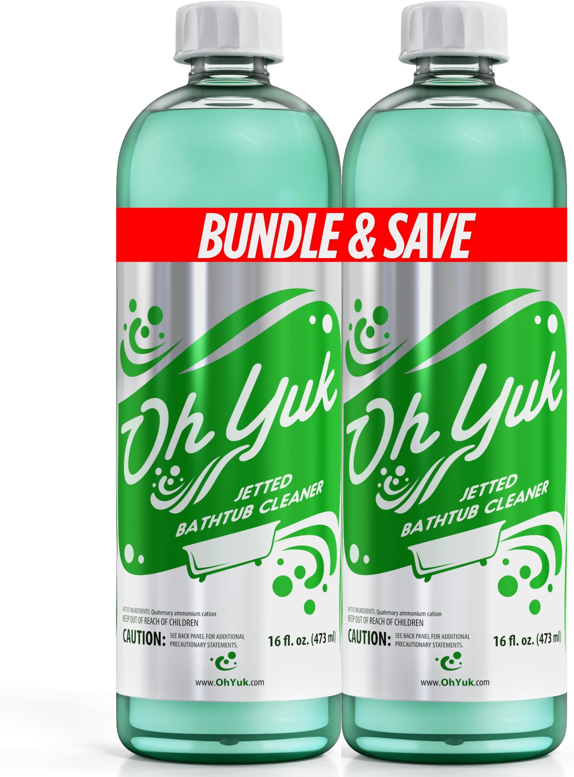 Jetted Bathtub Cleaner for Jet Tubs, Whirlpools, The Most Effective Jetted Tub Cleaner, Septic Safe | Two 16 Ounce Bottles!