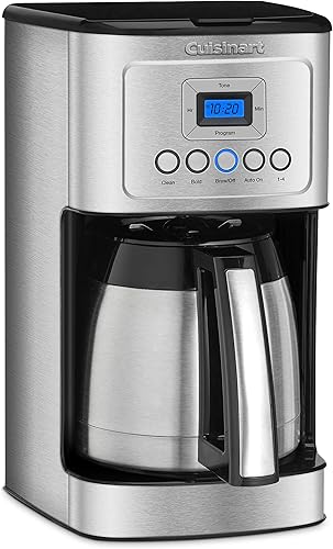 Miniatura 3 de Cuisinart Cafetera, 12 tazas programable de goteo con jarra, acero inoxidable, DCC-3400P1 y CPT-142BK tostadora compacta de plástico de 4 rebanadas,