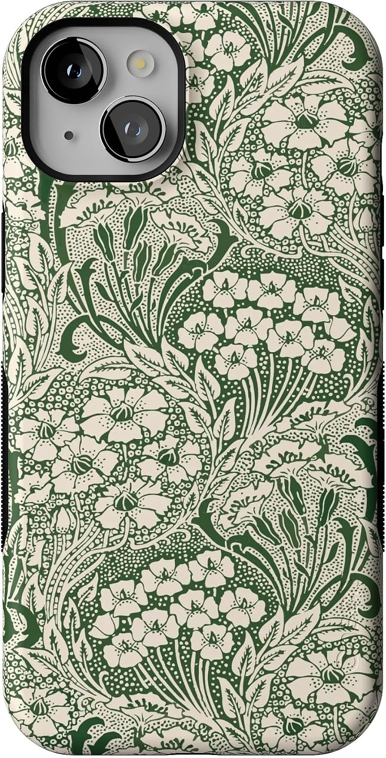 Casely iPhone 15 Plus Case | Mystic Meadow | Green Gardens | Bold Protective Design | Compatible with MagSafe