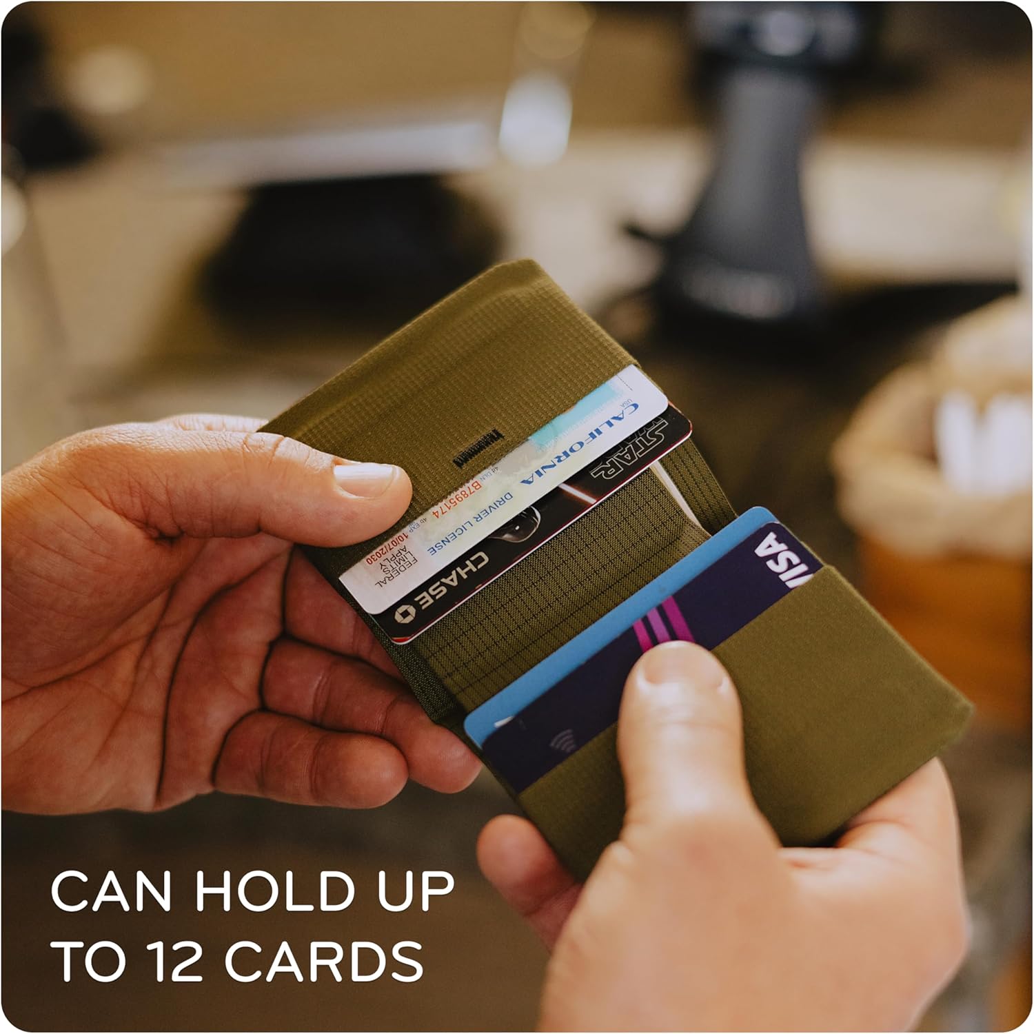 Peak Design Everyday Billfold Wallet, Black, Ultra-Slim Profile, Weatherproof TerraShell Fabric, RFID Blocking, Minimalist Design and Magnetic Closure, Holds Up to 12 Cards and Cash