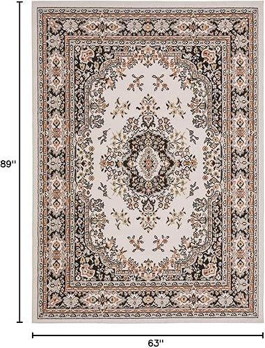 Miniatura 106 de Home Dynamix Premium Sakarya - Tapete tradicional con borde y medallón, gris, tapete rectangular de 7 pies 8 pulgadas x 10 pies 7 pulgadas Azul