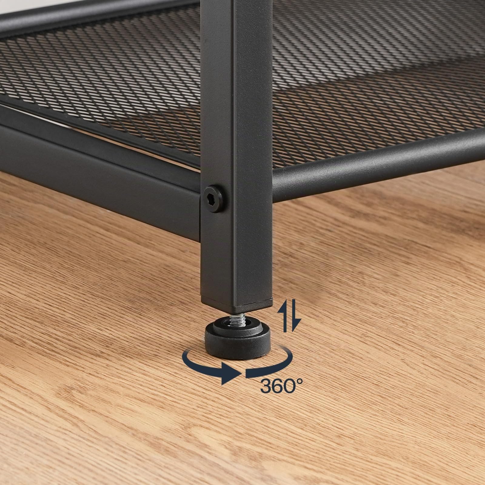 HOOBRO Schuhbank mit Sitzfläche aus PU, Sitzbank, Schuhregal mit gepolsterter Sitzbank, Schuhregal mit 2 Ablagen aus Metallgitter, Aufbewahrungsmöbel für Eingangsbereich, Schwarz EBB33HX01