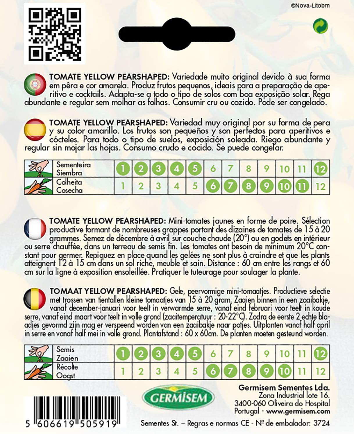 Semi Di Pomodoro Giallo A Pera - Confezione Da 0.5g Per Orto E Balcone - Foto 9