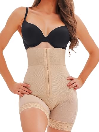 Womens High Waist Shapewear - Seamless Tummy Control Body Shaper