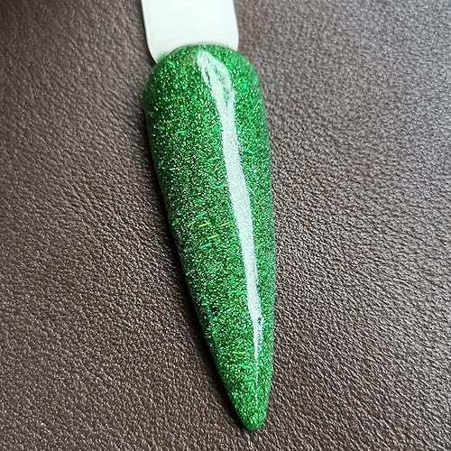 Miniatura 9 de Polvo de inmersión de uñas holográfico transparente brillante de 1 onza, capa superior transparente perfecta para arte de uñas en blanco y negro