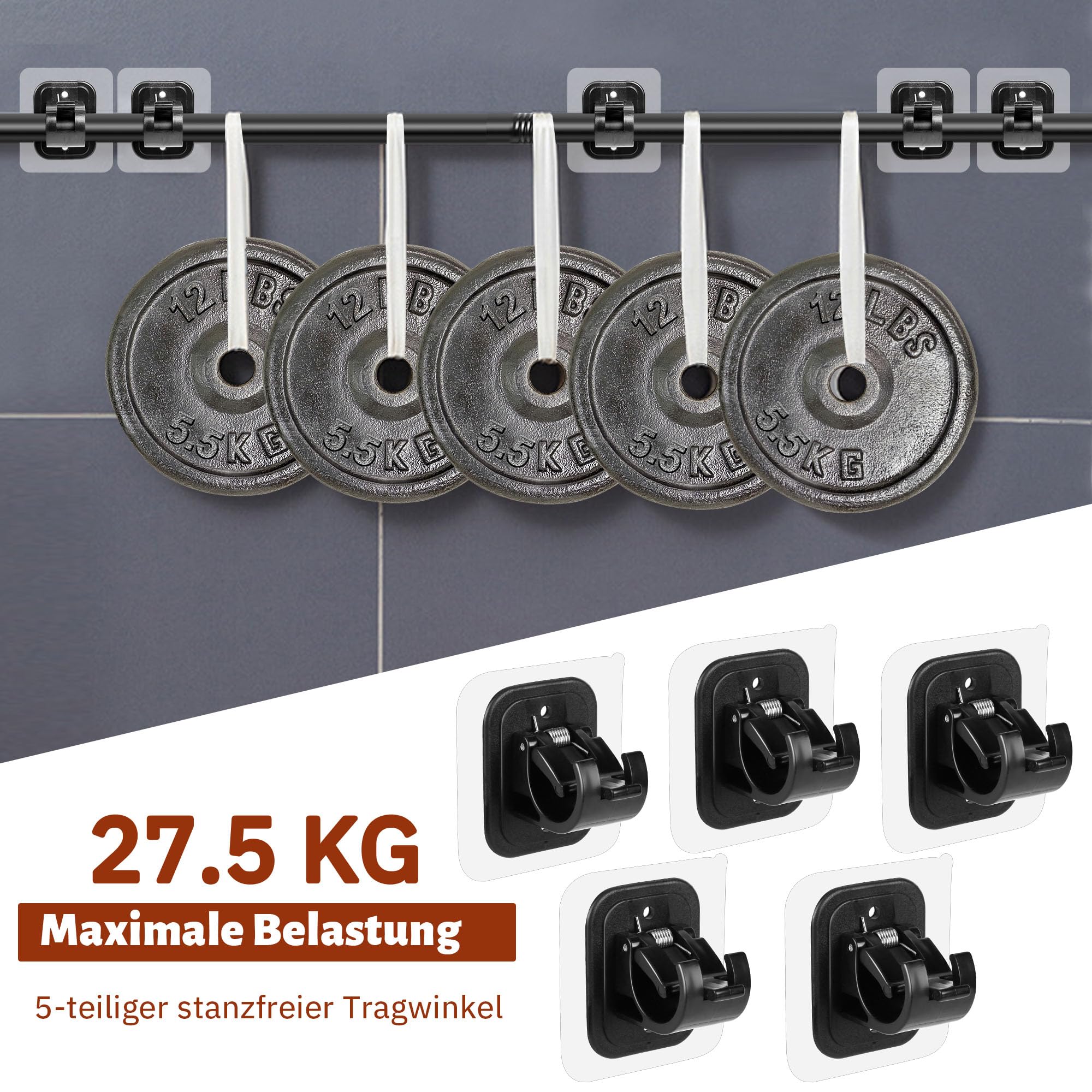 Gardinenstange halterung Ohne Bohren, Ausziehbar Vorhangstange ohne Bohren | 77-151 cm, Schwarz gardinenstangenhalter, curtain rod Edelstahl, Schlafzimmer, Wohnzimmer, Küche, Badezimme, Wohnmobil