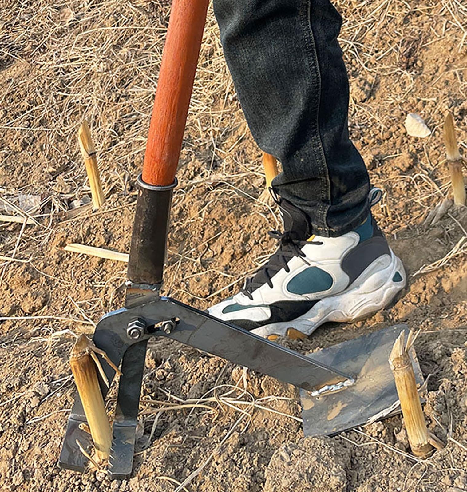 Mlyaye One Color Post Puller Sapling Tree Root Shrubs Remover Tools, Leverage Lightweight Stake Stump Puller Pulling, Concrete Form Broken Fence Post Removal Lifter(L 142Cm (56 In))