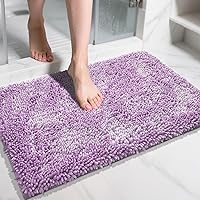 Vista 129 de Yimobra - Tapete de baño de felpilla de 55.1 x 24 pulgadas, microfibra gruesa, absorbente, extrasuave, antideslizante, lavable a máquina, para piso