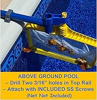 Vista 2 de Kit de desnatador de hojas para piscina sobre el suelo (red no incluida)