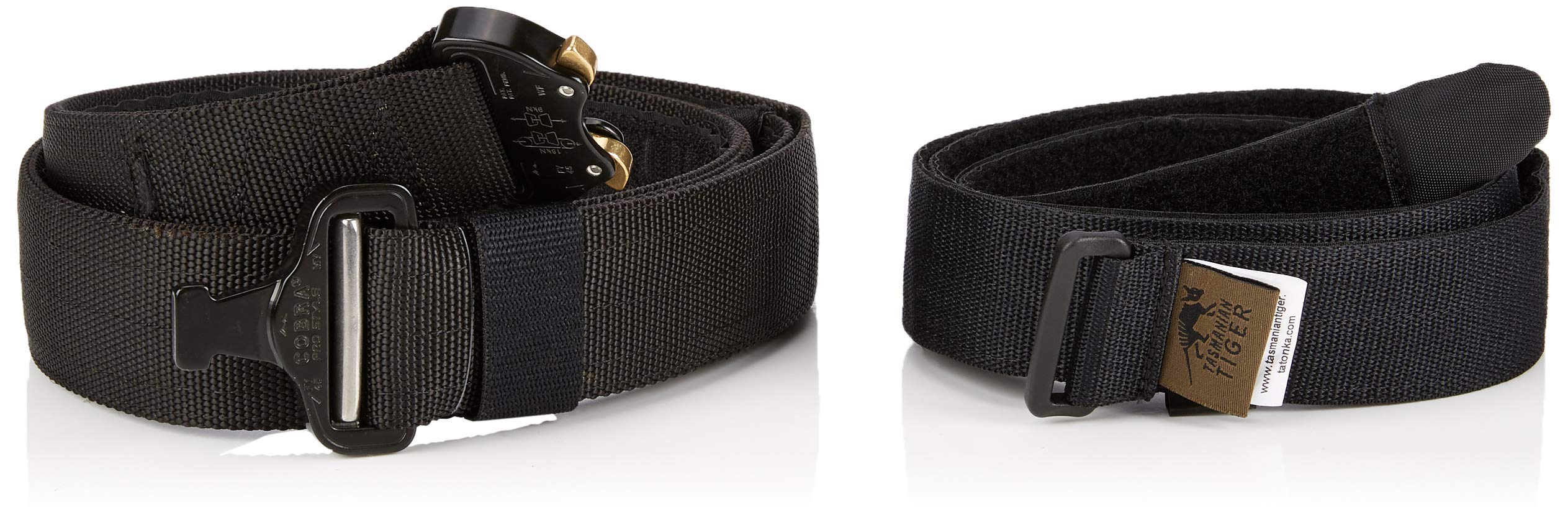 Tasmanian Tiger Equipment Belt Mk II Set, Double Tactical Battle Belt, Duty and Utility, Cobra Buckle, Medium, Black (TT-7633-040-M)