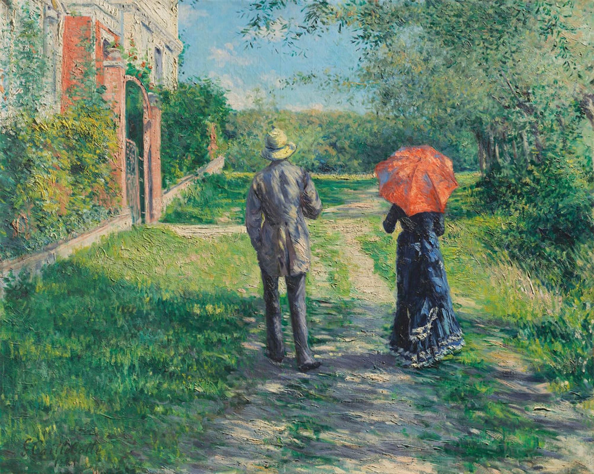 SERENDIPITP Aesthetic Poster Photo Wall Print Retro Picture The Path Uphill by Gustave Caillebotte Modern Wall Artwork for Home Decor 60x90cm
