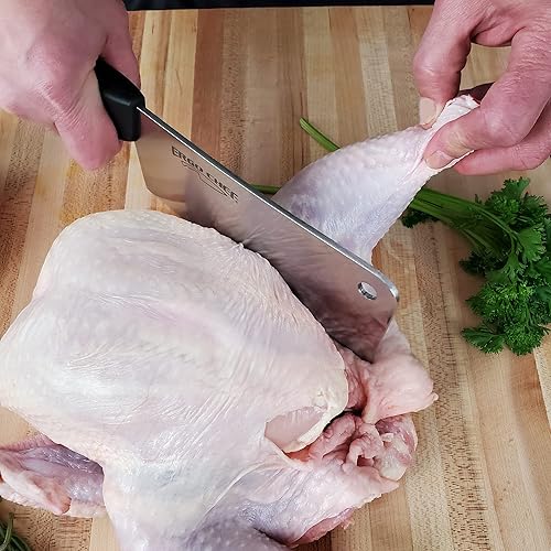 Miniatura 4 de Ergo Chef Prodigy Series - Cuchillo de carnicero de acero inoxidable de alto carbono con mango ergonómico antideslizante para cortar carne y huesos