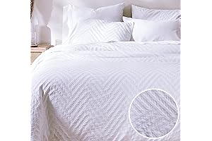 California Design Den Oversized King Duvet Cover Set in Crisp, Textured White...