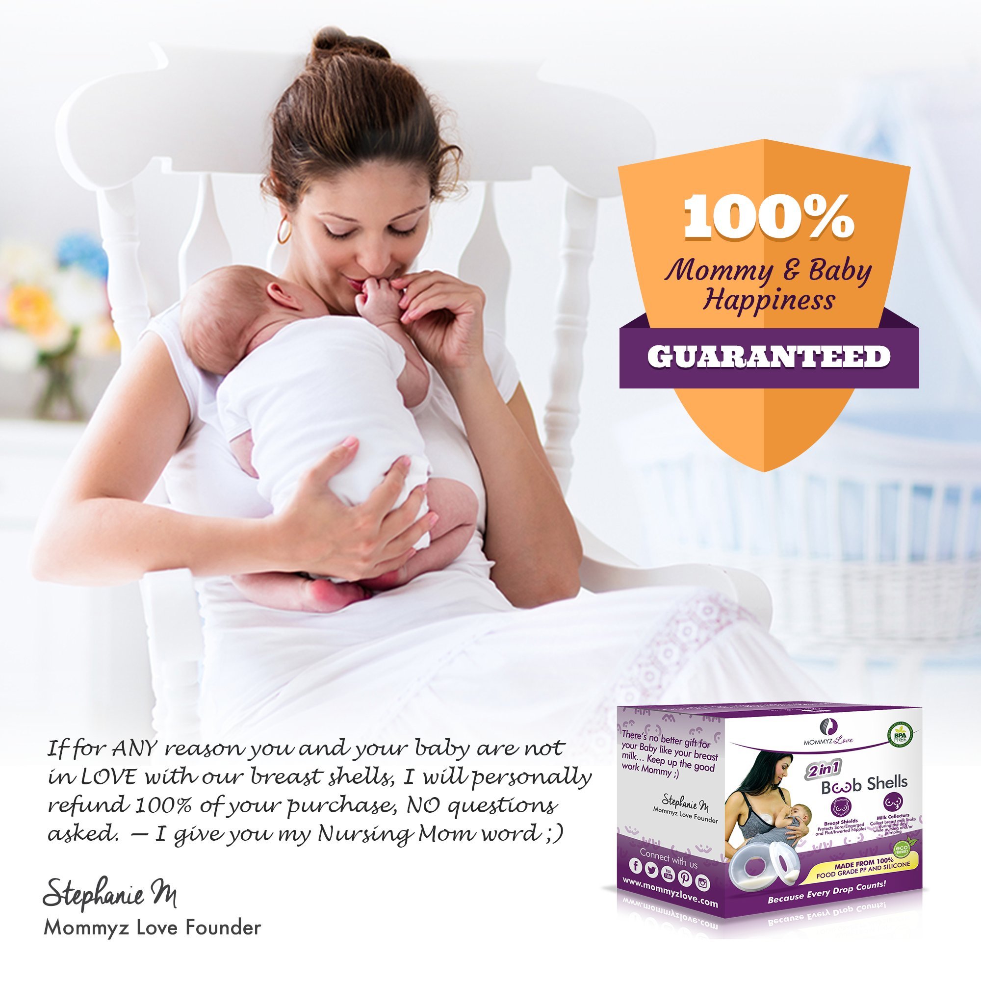 Breast Shell & Milk Catcher for Breastfeeding Relief (2 in 1) Protect Cracked, Sore,