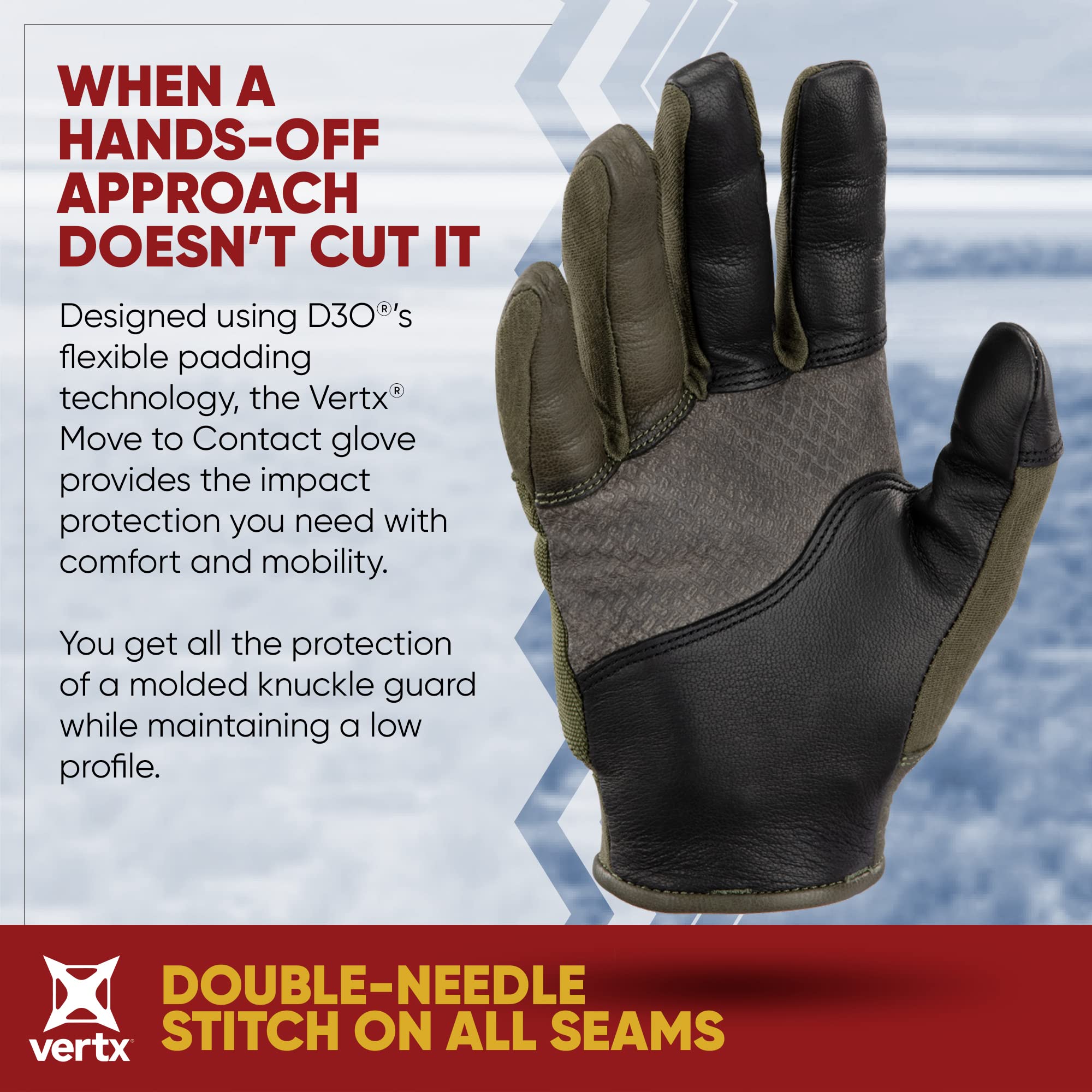 Vertx Move to Contact Glove, Urban Grey, Medium