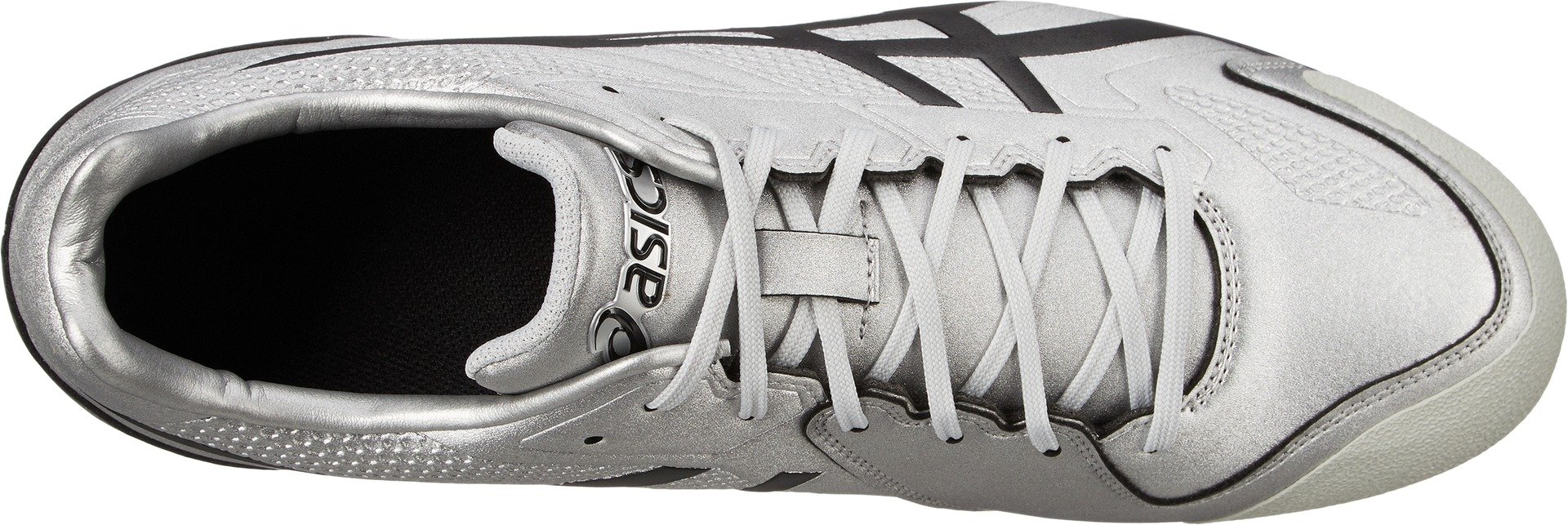 ASICS Men's Base Burner Baseball Shoe, Silver/Black, 6.5 M US