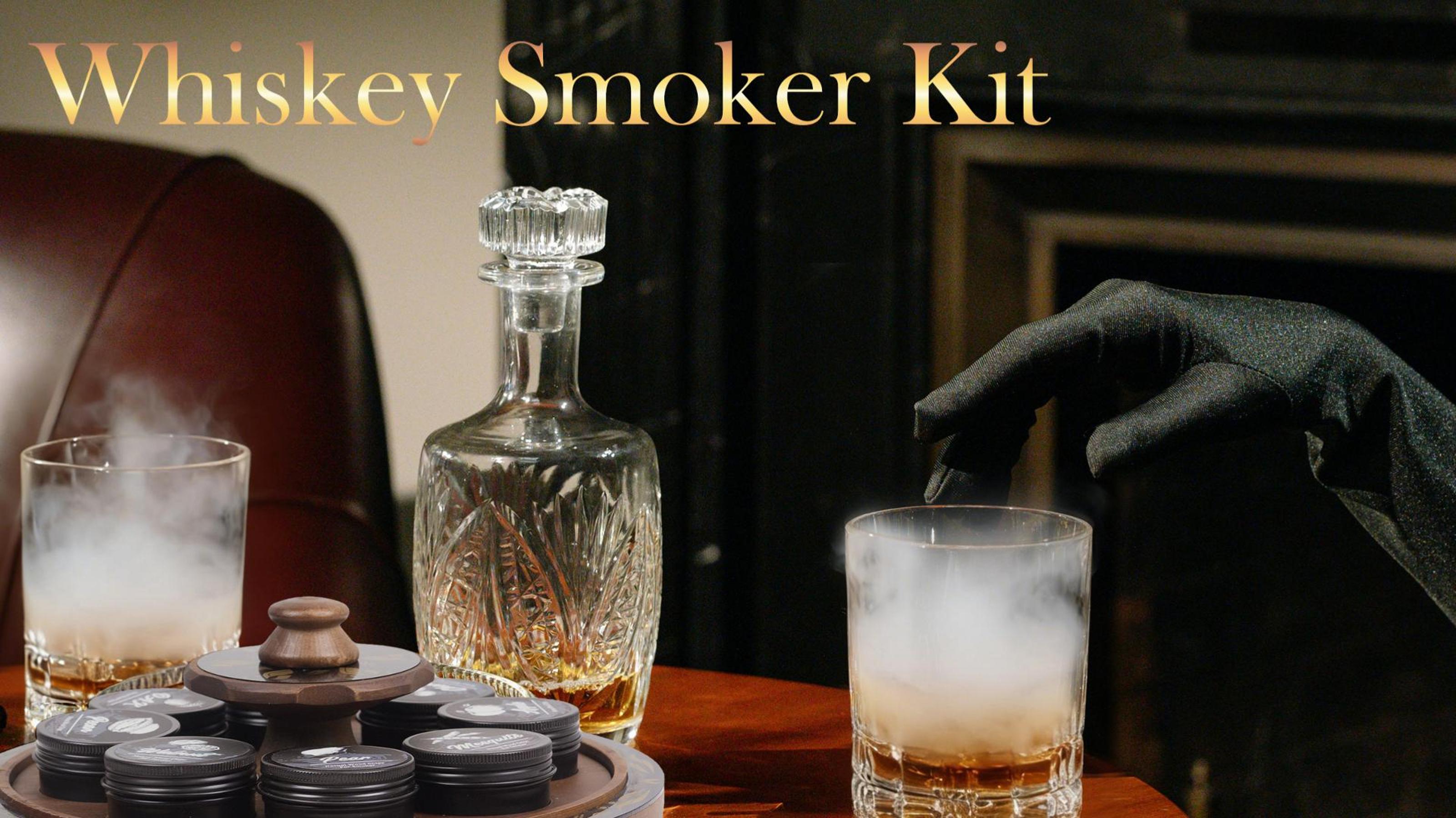 Amazon.com: Whiskey Smoker Kit With Wheel Storage, Cocktail Smoker