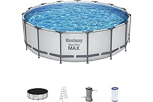 Bestway power steel 15ft round above ground pool