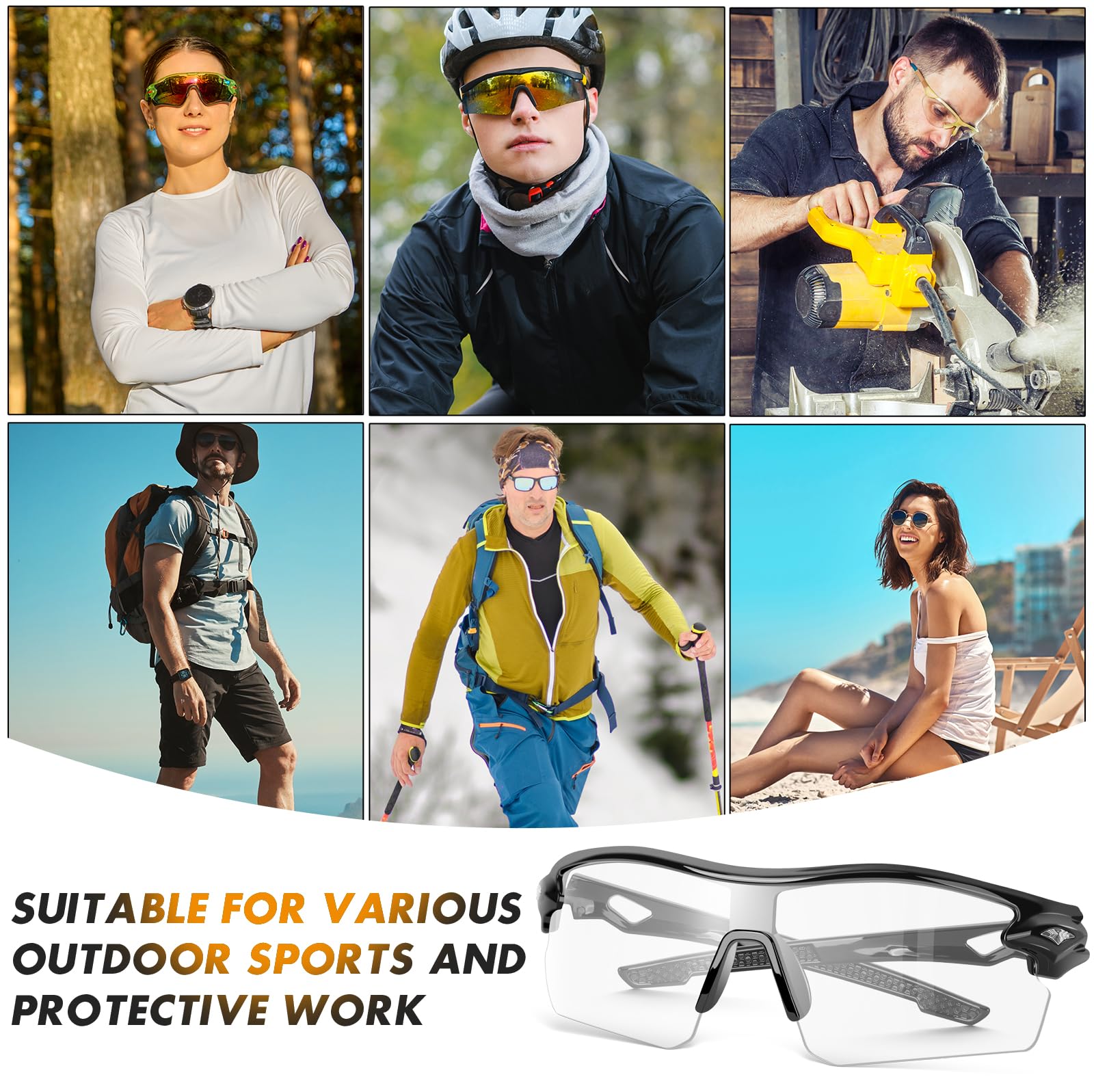 Paquete de 12 gafas de seguridad, ANSI Z87.1+gafas de protección UV, resistentes a los impactos, antiarañazos, para hombres y mujeres