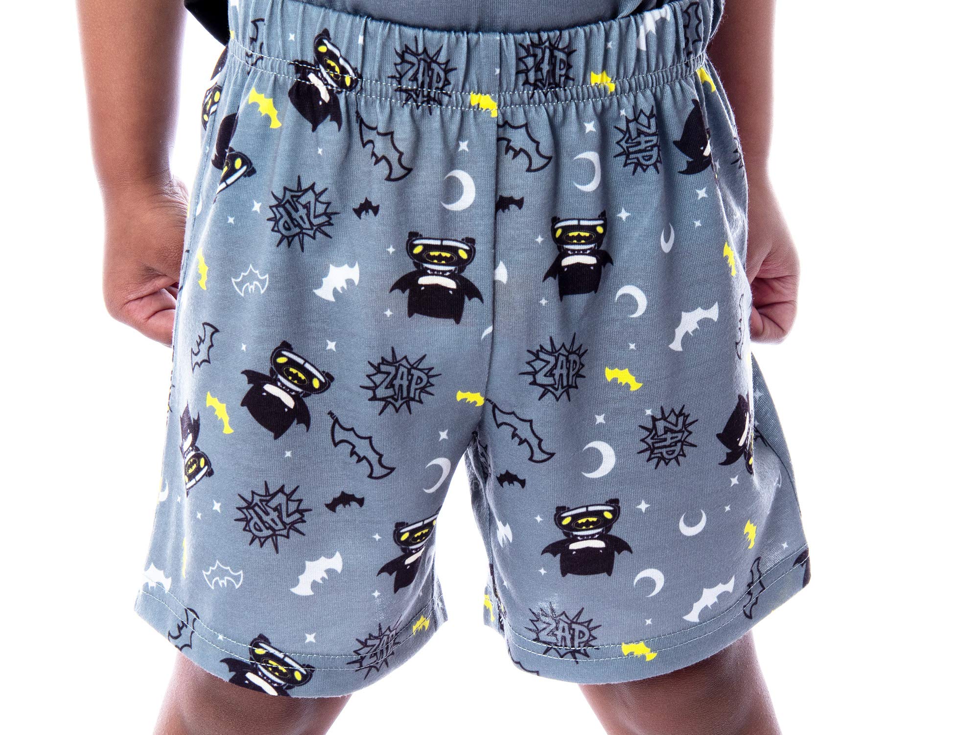 DC Comics - Pijama de Batman para niños pequeños y niñas, juego de pijama de superhéroe de 2 piezas