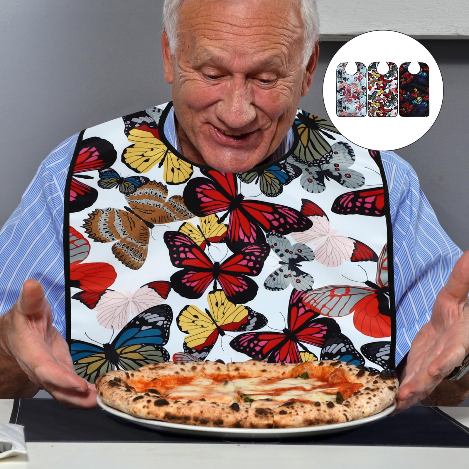 Polyester Lätzchen 3 Stück Packung für Erwachsene