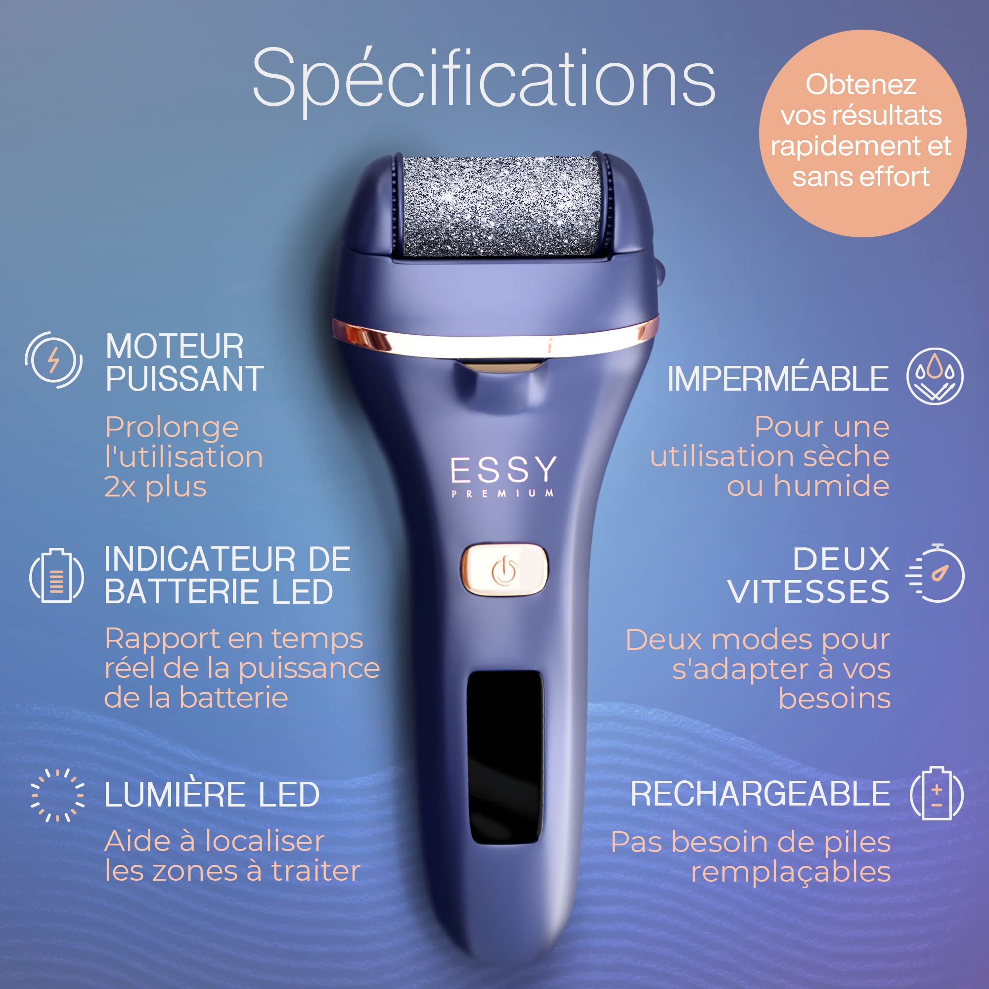 Essy Lima Elettrica Per Piedi E Aspiratore Per Punti Neri (Bianco) Bundle