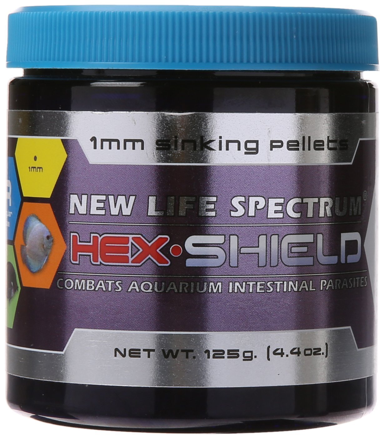 New Life Spectrum Hex Shield 1mm Sinking Pet Food, 125gm