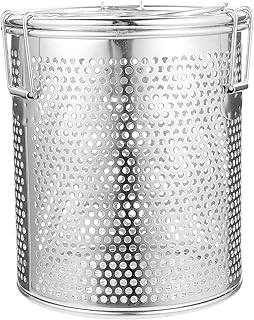 Hemoton Stainless Steel Spice Seasoning Strainer Tea Ball Filter Soup Seasonings Seperation Basket Loose Leaf Tea Infuser for Home Restaurant Kitchen 16cm