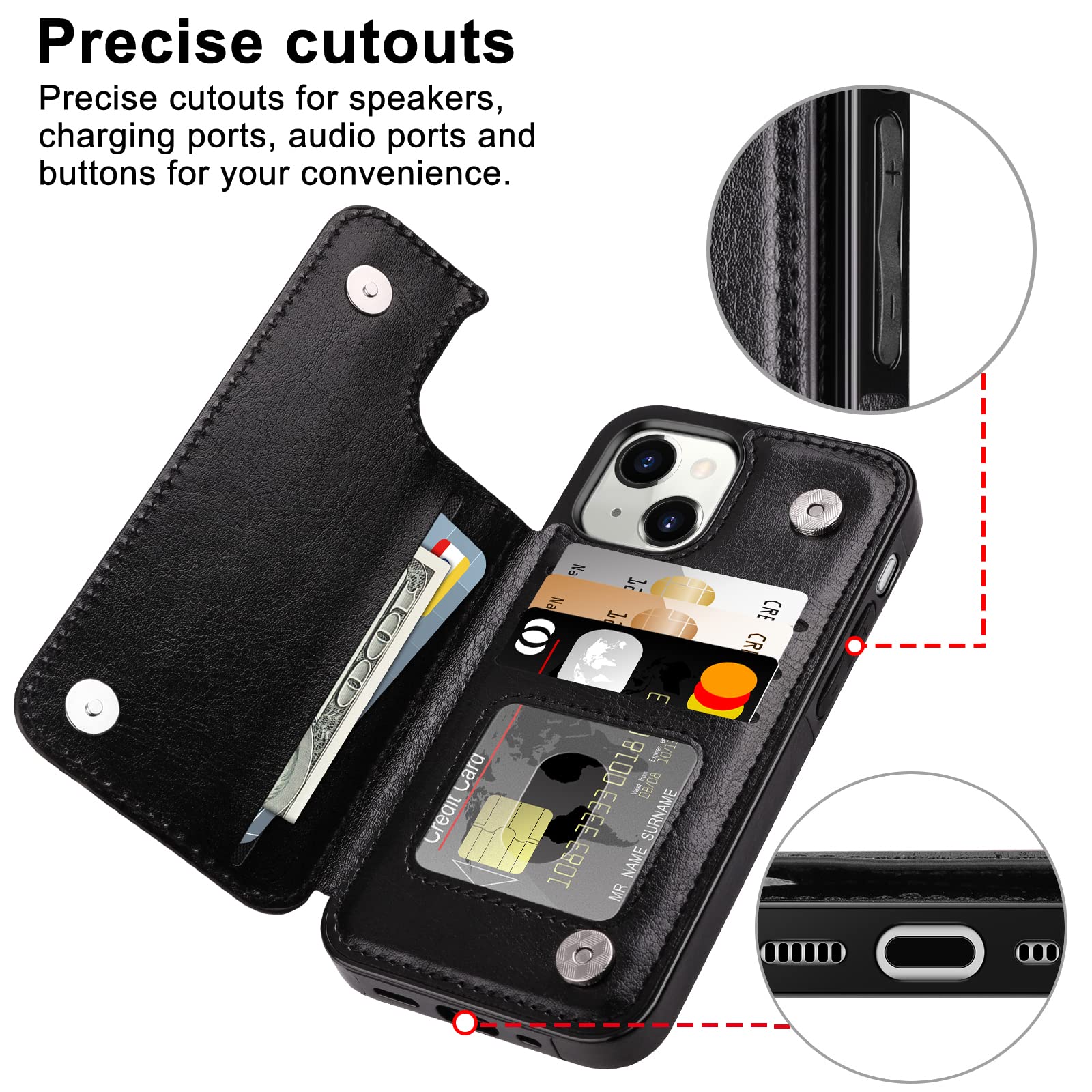 Coolden Magnetic Case For IPhone 12 Pro Max Wallet Case Women Men Compatible With
