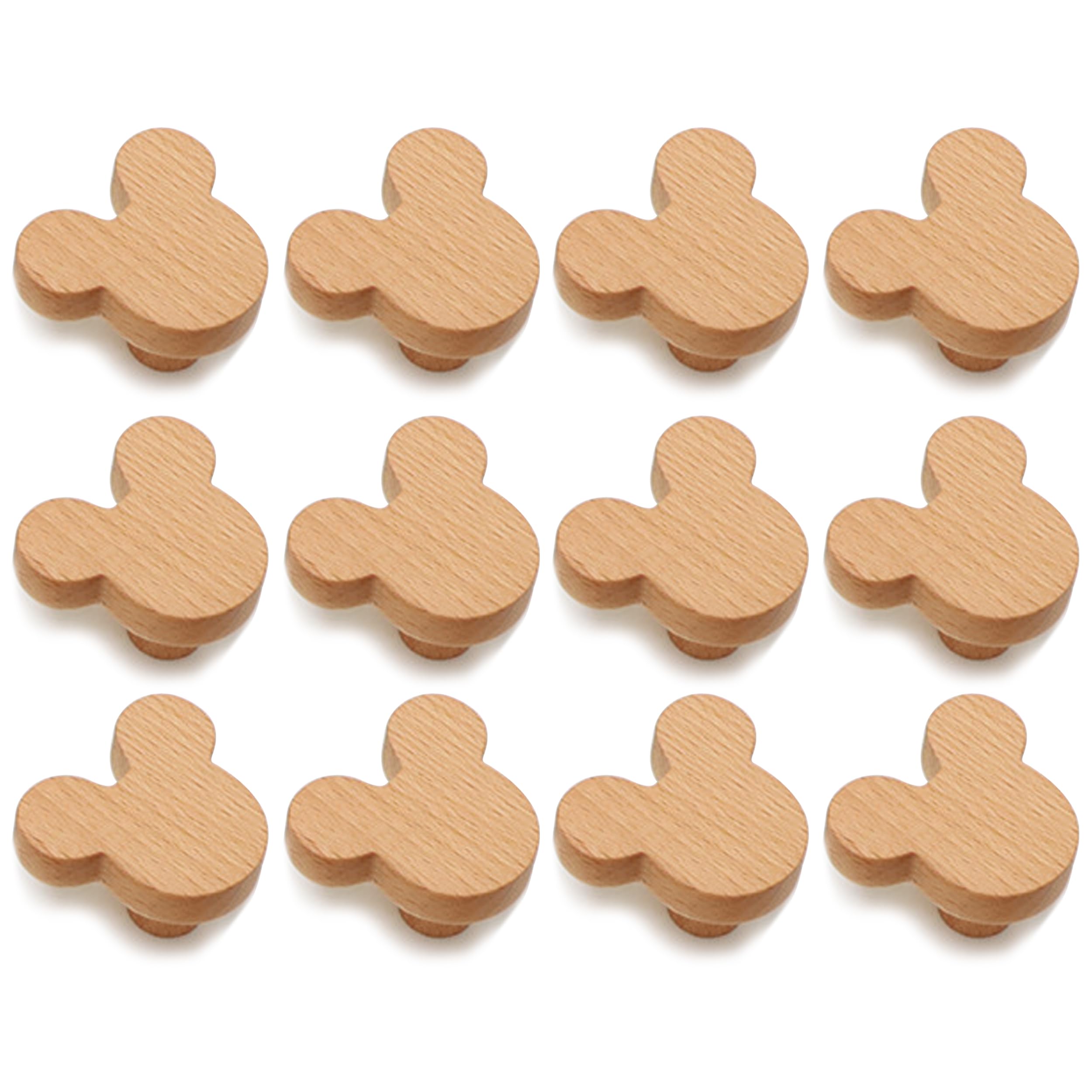 Mickey Formate Auped 12PS Holz Knöpfe und Schubladegriffe, Boho Möbel, Küchenschrank, Brustgriffe