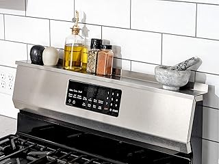 StoveShelf Magnetic Shelf for Kitchen Stove - Kitchen Storage Solution with Zero Installation - Stainless Steel - 30" Length
