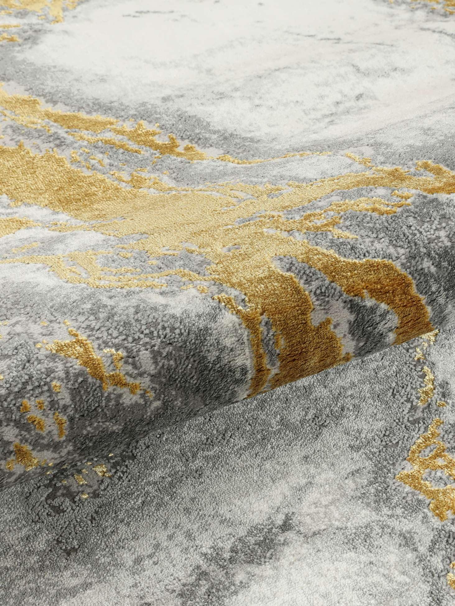 RugVista Antonie Tapis, 200 x 300 cm, Clair Gris/Doré