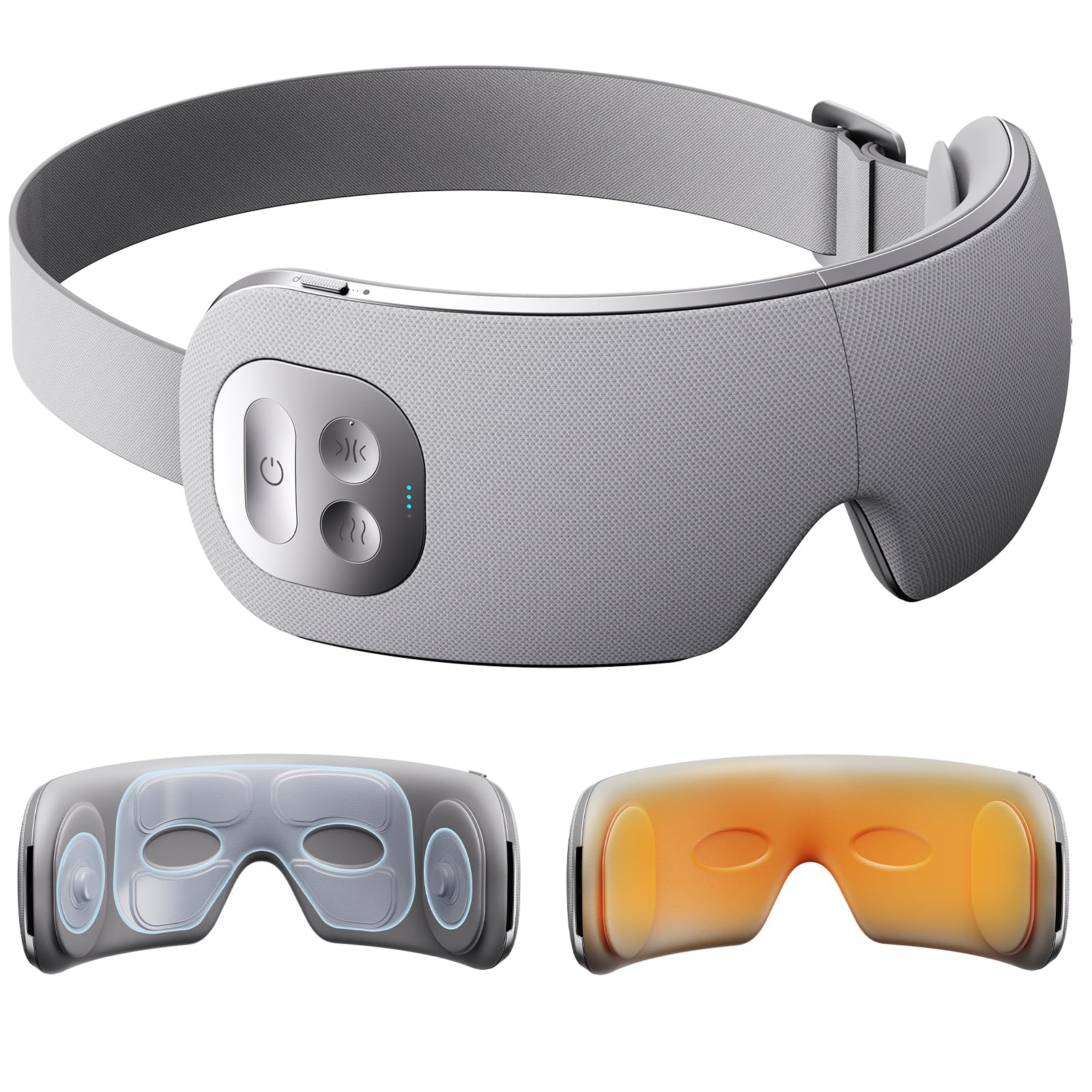 Ultra Quiet Eye Massager for Migraines with Temple Massage Heat Air Compression Bluetooth Music Streaming 10 15 20