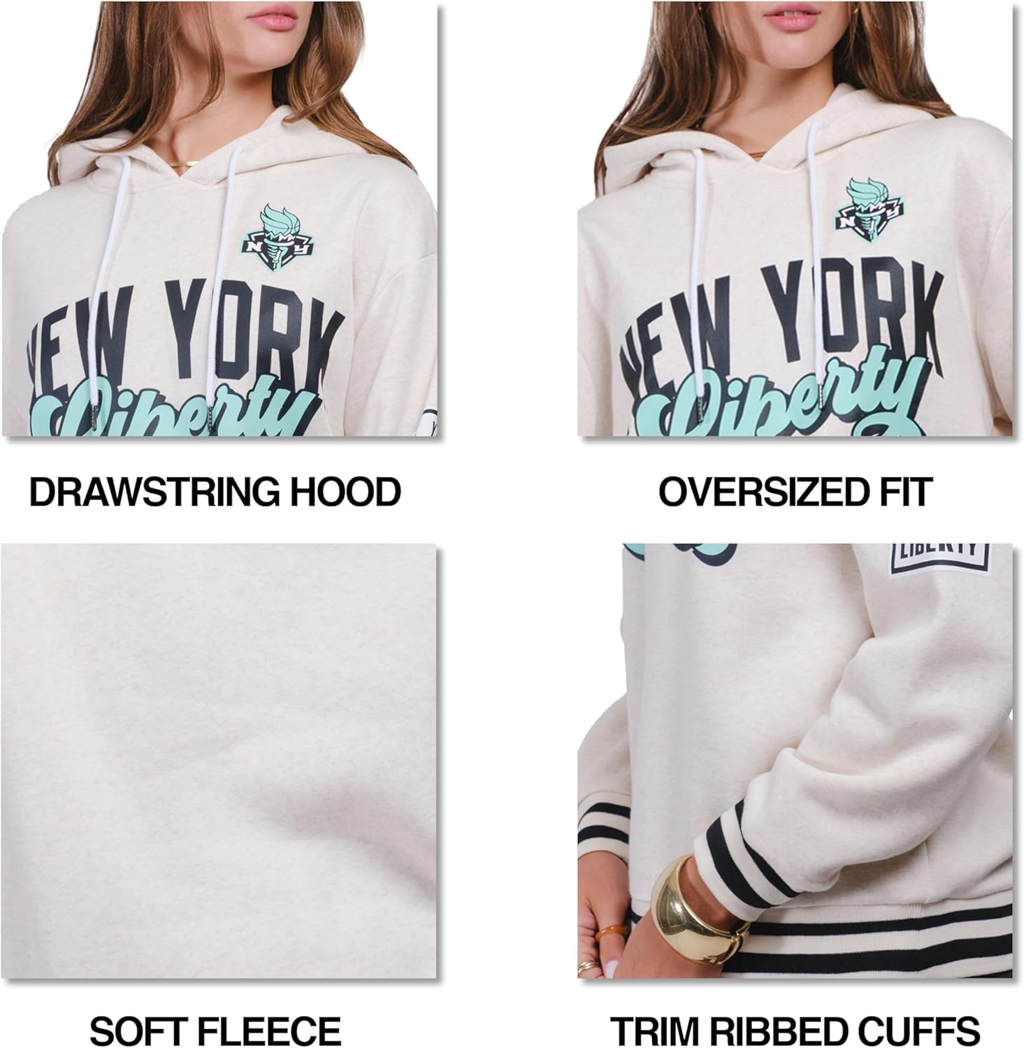 Ultra Game unisex-adult Wnba Official Super Soft Kaleido Hoodie Sweatshirt - Image 5