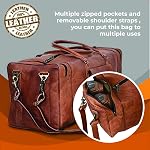 Leather Duffel sac 28 Sac de voyage de grande taille Gym Sports Nuit Weekender Bag par Komal's Passion Leather, Marron, 28 pouces x 9 pouces x 11 pouces, Classique, Vintage