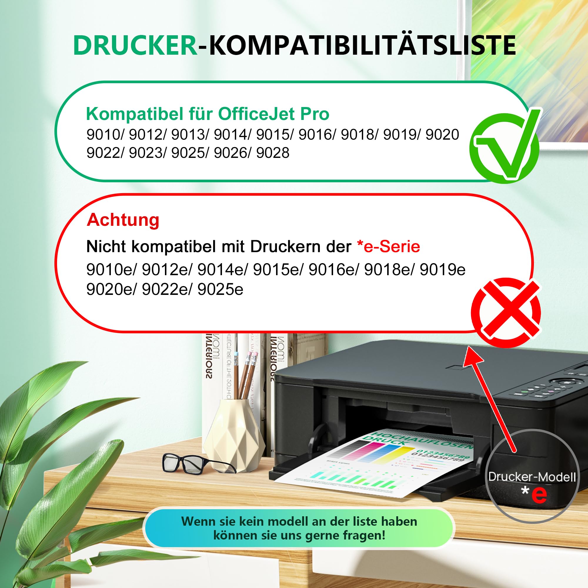 963XL Multipack Patronen Kompatibel für HP 963XL 963 Druckerpatronen Kompatibel für HP officejet Pro 9010 9012,9020 9022 9014 9015 9016 9018 (4er-Pack) - 2