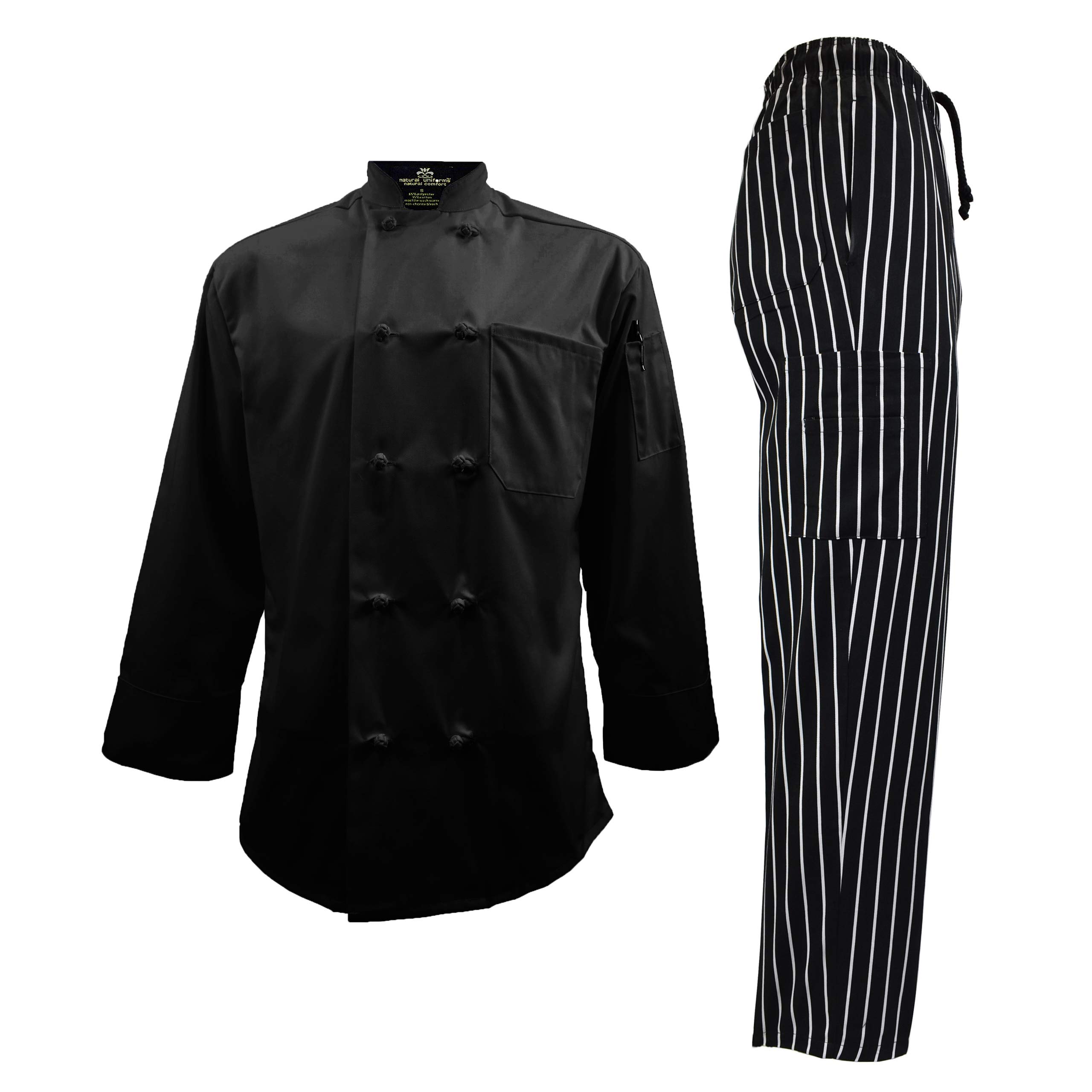 Men's Chef Uniform Set - Chef Coat and Pants-image-32