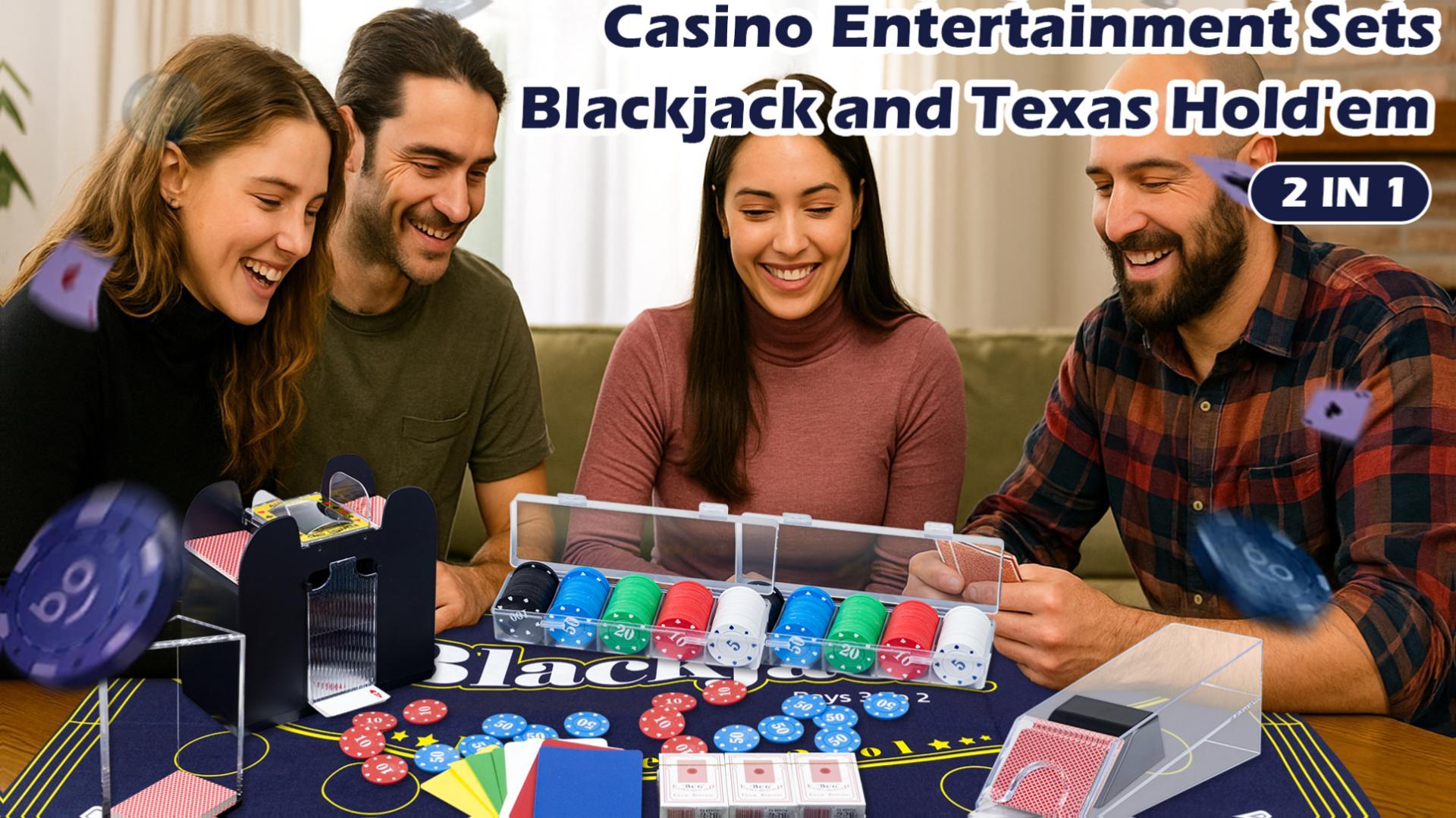Amazon.com: Extguds Casino Poker Set,Blackjack/Texas Hold'em/Poker