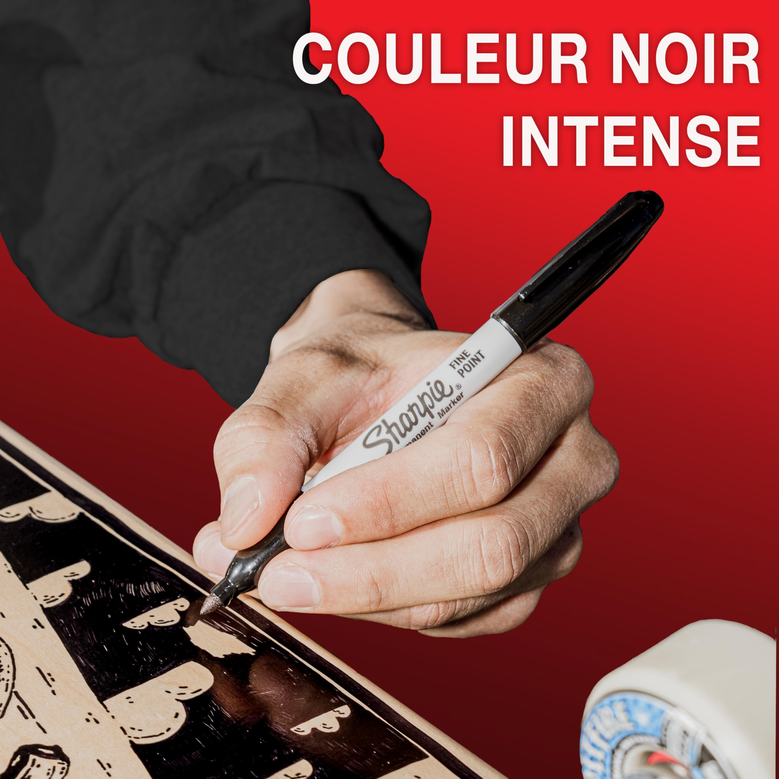 Sharpie marqueurs indélébiles | pointe fine | encre noir permanent | pochette de 12