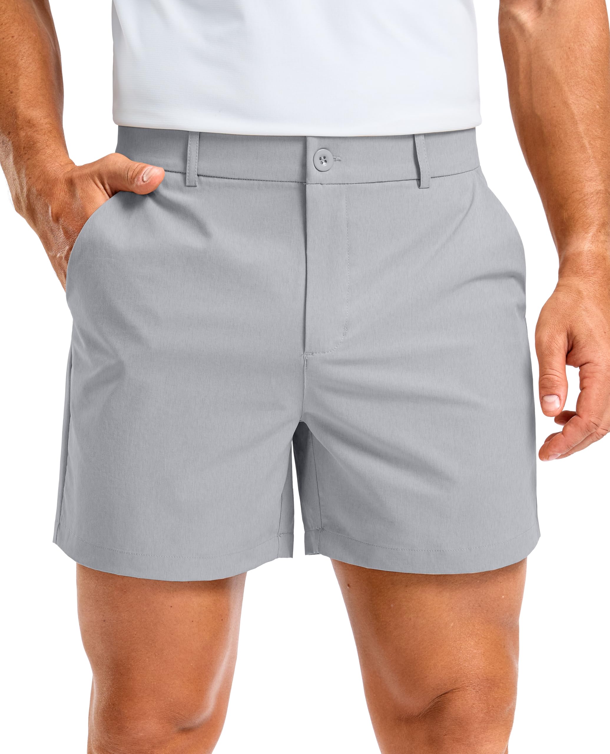 Soothfeel Men's Casual Shorts 5/7/9 Inch Golf Dress Shorts with 4 Pockets